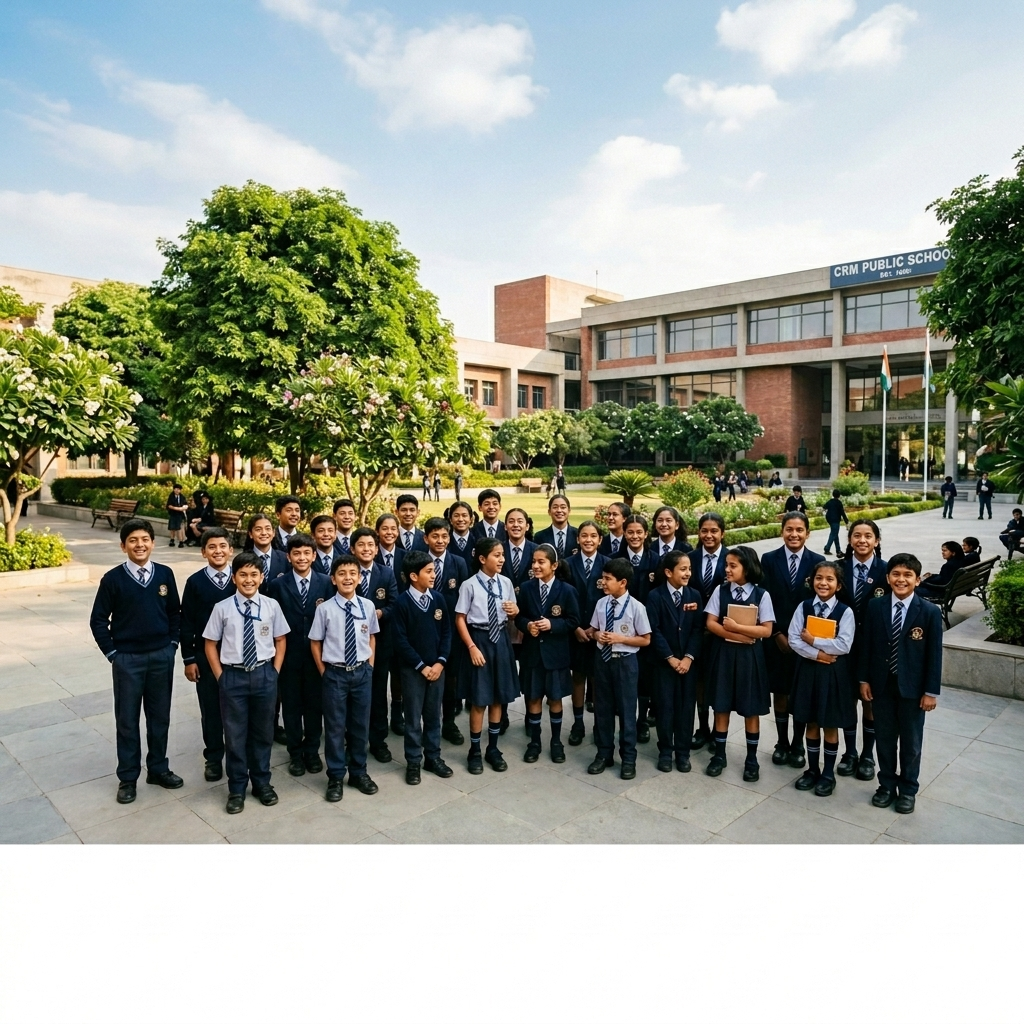 CRM Public School students on campus