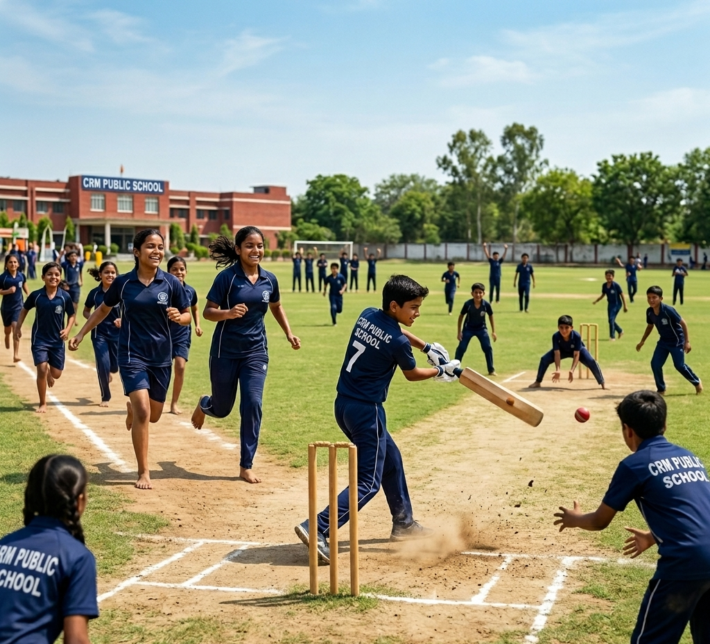 CRM Public School students playing sports